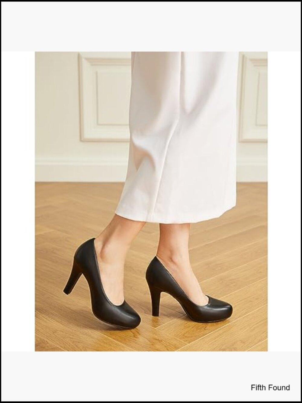 Classic Platform Pumps - Elegant Round Toe Heels for Wedding Office - Picture 2 of 7